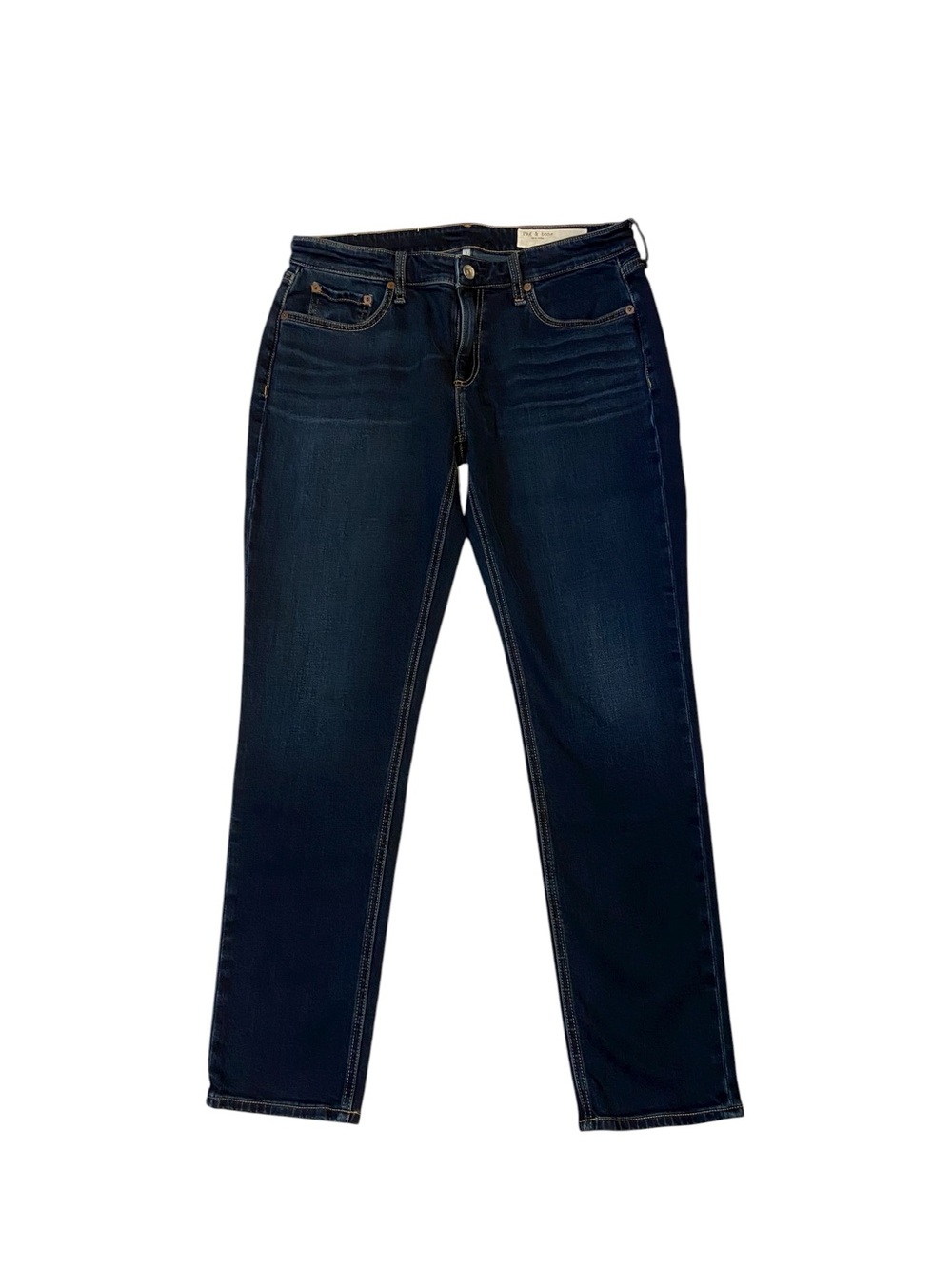RAG AND BONE Dre Low Rise Slim Boyfriend Jeans Dark Wash Bianca Womens 28